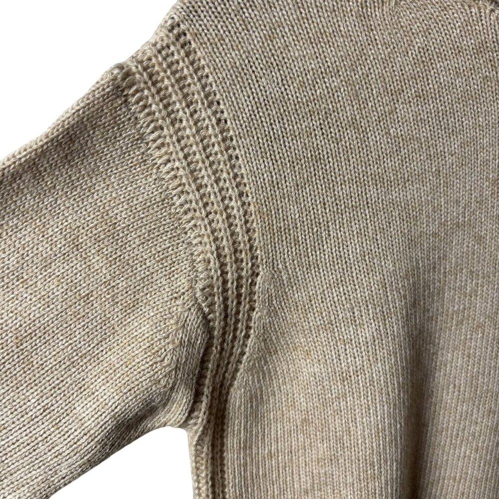 J. Crew casual Womens Small Cozy Beige Wool Blend Turtleneck Sweater classic - Picture 3 of 10